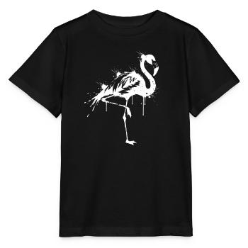 Flamingo Black and White Splashes - Stanley/Stella MINI CREATOR Kids’ T-Shirt - black - Front - Mikhail (115cm)