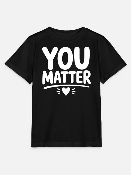 You Matter – Ermutigendes Mental Health Statement - Stanley/Stella Kinder T-Shirt MINI CREATOR - Schwarz