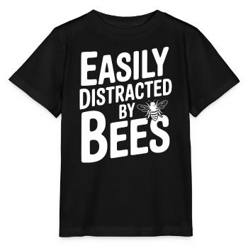 Leicht von Bienen ablenken lassen - Stanley/Stella Kinder T-Shirt MINI CREATOR  - Schwarz - Vorne - Mikhail (115cm)