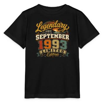 Legendär seit September 1993 Vintage Gift - Stanley/Stella Kinder T-Shirt MINI CREATOR  - Schwarz - Vorne - Mikhail (115cm)