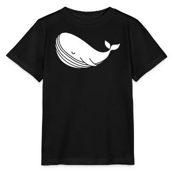 Whale silhouette minimalist sea motif - Stanley/Stella MINI CREATOR Kids’ T-Shirt - black - Front - Mikhail (115cm)