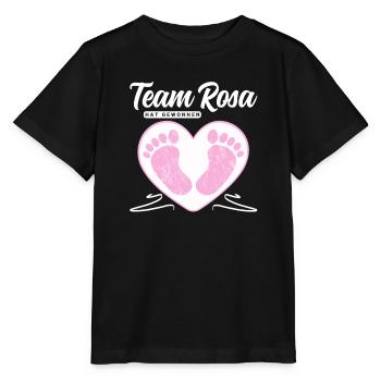 Team Rosa hat gewonnen - Geschlecht Mitteilen - Stanley/Stella Kinder T-Shirt MINI CREATOR  - Schwarz - Vorne - Mikhail (115cm)