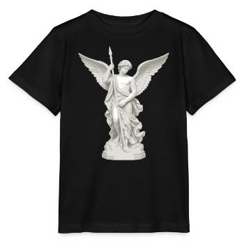 Winged Angel with Spear Illustration - Stanley/Stella MINI CREATOR Kids’ T-Shirt - black - Front - Mikhail (115cm)