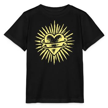 Heart Sun Radiant Heart - Stanley/Stella MINI CREATOR Kids’ T-Shirt - black - Front - Mikhail (115cm)