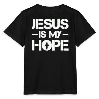 Jesus ist meine Hoffnung - Stanley/Stella Kinder T-Shirt MINI CREATOR  - Schwarz - Vorne - Mikhail (115cm)