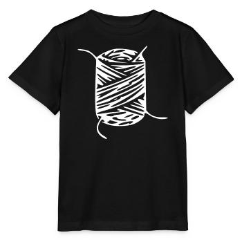 Handarbeit stricken häkeln Geschenk   - Stanley/Stella Kinder T-Shirt MINI CREATOR  - Schwarz - Vorne - Mikhail (115cm)