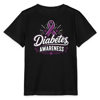 Bewusstsein für Diabetes - Stanley/Stella Kinder T-Shirt MINI CREATOR  - Schwarz - Vorne - Mikhail (115cm)