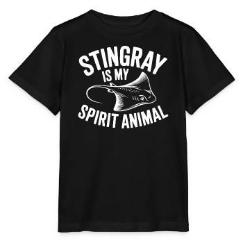 Stingray Is My Spirit Animal - Stanley/Stella MINI CREATOR Kids’ T-Shirt - black - Front - Mikhail (115cm)