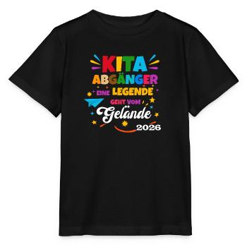 Kita Abgänger Legende  - Stanley/Stella Kinder T-Shirt MINI CREATOR  - Schwarz - Vorne - Mikhail (115cm)