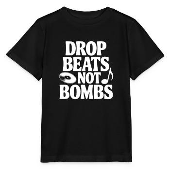 Drop Beats Not Bombs - Stanley/Stella MINI CREATOR Kids’ T-Shirt - black - Front - Mikhail (115cm)