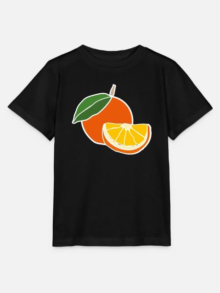 Fresh Orange – Fruchtige Pop-Illustration - Stanley/Stella Kinder T-Shirt MINI CREATOR - Schwarz