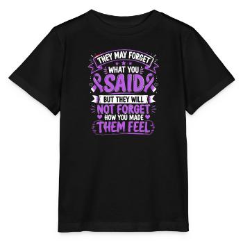 Alzheimers Awareness Ribbon Dementia Awareness - Stanley/Stella MINI CREATOR Kids’ T-Shirt - black - Front - Mikhail (115cm)