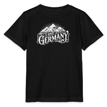 I love Germany, logo white - Stanley/Stella MINI CREATOR Kids’ T-Shirt - black - Front - Mikhail (115cm)