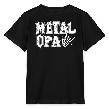 Metal Grandpa Heavy Metal Gift Rocker Skull - Stanley/Stella MINI CREATOR Kids’ T-Shirt - black - Front - Mikhail (115cm)