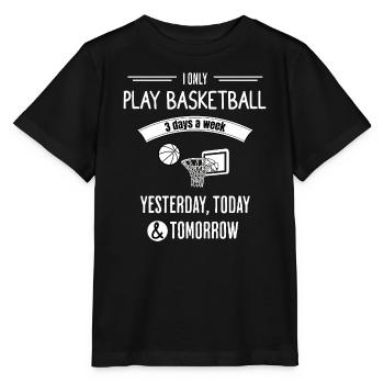 Funny Basketball Quote - Stanley/Stella MINI CREATOR Kids’ T-Shirt - black - Front - Mikhail (115cm)