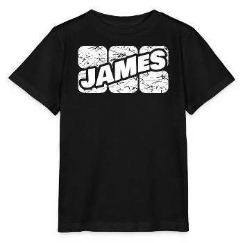 First name James - Stanley/Stella MINI CREATOR Kids’ T-Shirt - black - Front - Mikhail (115cm)