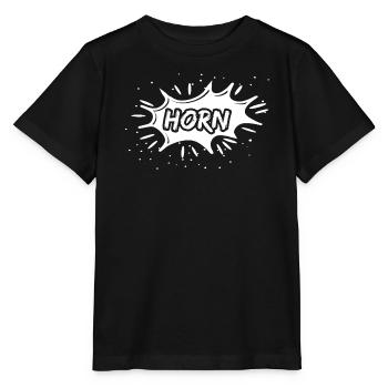 Horn as a gift - Stanley/Stella MINI CREATOR Kids’ T-Shirt - black - Front - Mikhail (115cm)