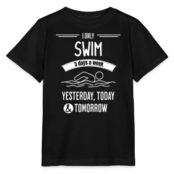 Funny Swim Quote - Stanley/Stella MINI CREATOR Kids’ T-Shirt - black - Front - Mikhail (115cm)