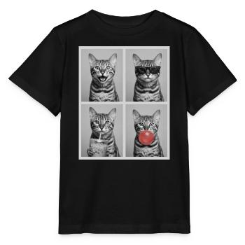 Cats Bengal Cat - Stanley/Stella MINI CREATOR Kids’ T-Shirt - black - Front - Mikhail (115cm)