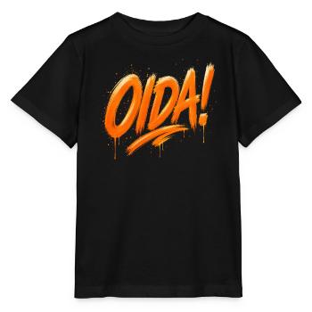 Oida! – Graffiti Brush Design - Stanley/Stella MINI CREATOR Kids’ T-Shirt - black - Front - Mikhail (115cm)