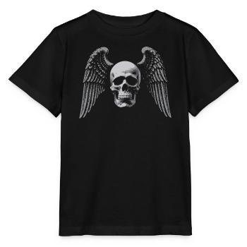 Winged Skull Gothic Emblem - Stanley/Stella MINI CREATOR Kids’ T-Shirt - black - Front - Mikhail (115cm)