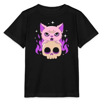 Pastell Gothic - Stanley/Stella Kinder T-Shirt MINI CREATOR  - Schwarz - Vorne - Mikhail (115cm)
