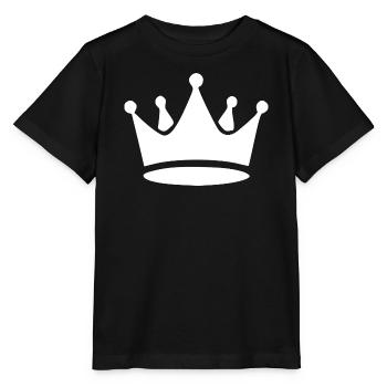 Crown White Birthday Gift Birthday - Stanley/Stella MINI CREATOR Kids’ T-Shirt - black - Front - Mikhail (115cm)