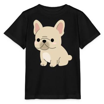 Charming French Bulldog Illustration - Stanley/Stella MINI CREATOR Kids’ T-Shirt - black - Front - Mikhail (115cm)
