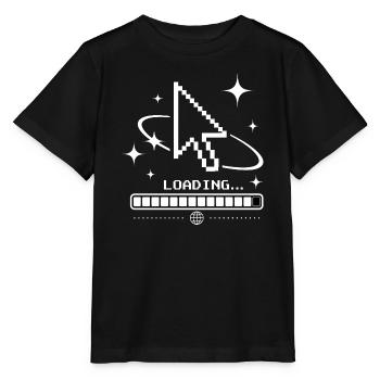 Y2K Cursor & Loading Bar – Retro 2000s Tech Look - Stanley/Stella MINI CREATOR Kids’ T-Shirt - black - Front - Mikhail (115cm)