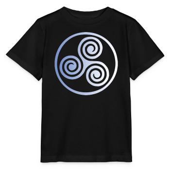 triskele blue fade - Stanley/Stella MINI CREATOR Kids’ T-Shirt - black - Front - Mikhail (115cm)