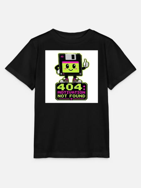 Retro 404 Motivation Nicht Gefunden - Stanley/Stella Kinder T-Shirt MINI CREATOR - Schwarz
