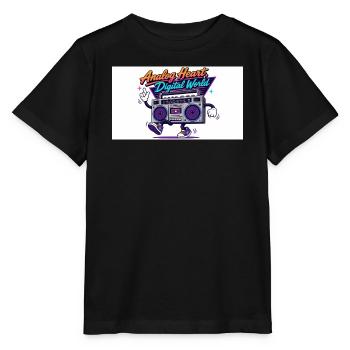 Analog Heart, Digital World - Stanley/Stella MINI CREATOR Kids’ T-Shirt - black - Front - Mikhail (115cm)