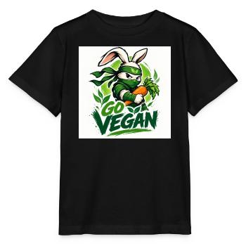 go vegan - Stanley/Stella MINI CREATOR Kids’ T-Shirt - black - Front - Mikhail (115cm)