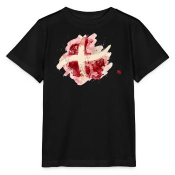 Denmark flag as watercolor - Stanley/Stella MINI CREATOR Kids’ T-Shirt - black - Front - Mikhail (115cm)