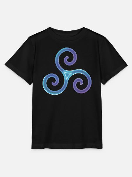 Neon-Triskel-Spirale - Stanley/Stella Kinder T-Shirt MINI CREATOR  - Schwarz