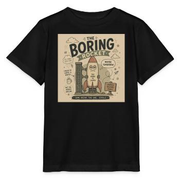 The Boring Rocket - Stanley/Stella MINI CREATOR Kids’ T-Shirt - black - Front - Mikhail (115cm)