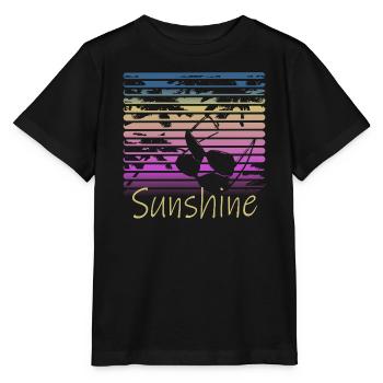 Sunshine Retro Sunglasses - Stanley/Stella MINI CREATOR Kids’ T-Shirt - black - Front - Mikhail (115cm)