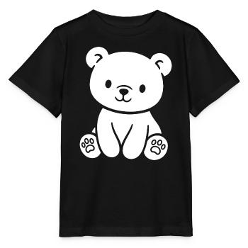Cute teddy bear for babies and toddlers - Stanley/Stella MINI CREATOR Kids’ T-Shirt - black - Front - Mikhail (115cm)