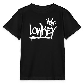 Lowkey Graffiti Tag Krone Hip Hop (white) - Stanley/Stella MINI CREATOR Kids’ T-Shirt - black - Front - Mikhail (115cm)