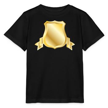 Golden Shield Crest Blank Emblem Luxury Heraldic B - Stanley/Stella MINI CREATOR Kids’ T-Shirt - black - Front - Mikhail (115cm)