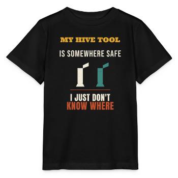 Beekeeper My Hive Tool Is Somewhere Safe Funny Bee - Stanley/Stella MINI CREATOR Kids’ T-Shirt - black - Front - Mikhail (115cm)