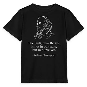 William Shakespeare quote - Stanley/Stella MINI CREATOR Kids’ T-Shirt - black - Front - Mikhail (115cm)