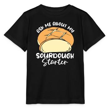 Bread Baker Bakery Bread Roll Baking - Stanley/Stella MINI CREATOR Kids’ T-Shirt - black - Front - Mikhail (115cm)