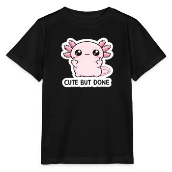 Pink Chibi Dragon Saying - Stanley/Stella MINI CREATOR Kids’ T-Shirt - black - Front - Mikhail (115cm)
