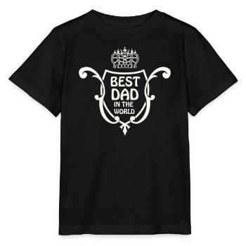 Best Dad in the World Emblem - Stanley/Stella MINI CREATOR Kids’ T-Shirt - black - Front - Mikhail (115cm)