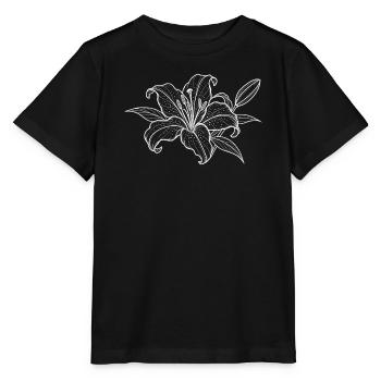Spitzenblume Ornament Muster - Stanley/Stella Kinder T-Shirt MINI CREATOR  - Schwarz - Vorne - Mikhail (115cm)