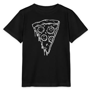 Pizza Slice Line Art - Stanley/Stella MINI CREATOR Kids’ T-Shirt - black - Front - Mikhail (115cm)