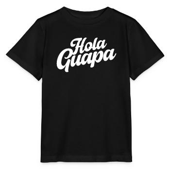 Hola Guapa - Minimalist Spanish Summer Vibes - Stanley/Stella MINI CREATOR Kids’ T-Shirt - black - Front - Mikhail (115cm)