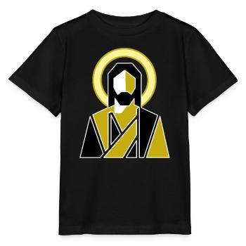 Moderner Jesus  - Stanley/Stella Kinder T-Shirt MINI CREATOR  - Schwarz - Vorne - Mikhail (115cm)