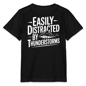 Easily Distracted By Thunderstorms - Stanley/Stella MINI CREATOR Kids’ T-Shirt - black - Front - Mikhail (115cm)